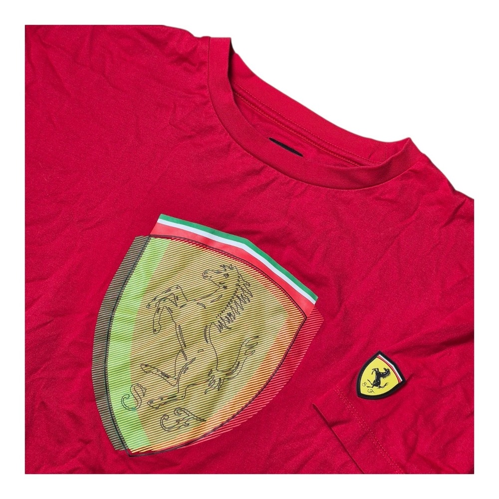 Scuderia Ferrari Men's XL Red Shield Logo Graphic T-Shirt F1 Racing Formula 1